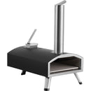 VEVOR Outdoor Pizza Oven, 12" Wood Fired Pizza Ovens, Pellet Pizza Stove with Thermometer, Portable Pizza Maker for Outside Backyard Patio Camping, Pizza Stone, Carry Bag, Shovel, Black - RnR Galore