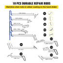VEVOR Paintless Dent Removal Rods Stainless Steel Rod Tool Kit 89pcs Dent Repair - RnR Galore