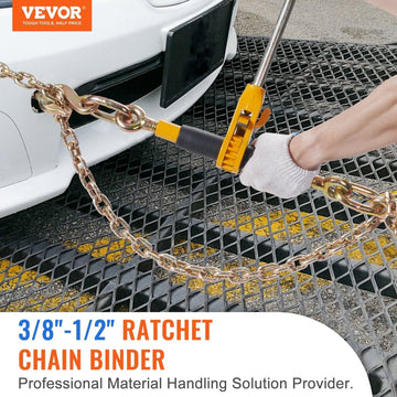 VEVOR Ratchet Chain Binder 3/8" - 1/2" Load Binders 12000 lbs w/ G80 Chains 4 Pcs - RnR Galore