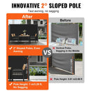 VEVOR Retractable Side Awning, 160X300cm Aluminum Outdoor Privacy Screen, 280g Polyester Water - proof Retractable Patio Screen, UV 30+ Room Divider Wind Screen for Patio, Backyard, Balcony, Black - RnR Galore