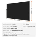 VEVOR Retractable Side Awning, 160X300cm Aluminum Outdoor Privacy Screen, 280g Polyester Water - proof Retractable Patio Screen, UV 30+ Room Divider Wind Screen for Patio, Backyard, Balcony, Black - RnR Galore
