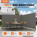 VEVOR Retractable Side Awning, 180X600cm Aluminum Outdoor Privacy Screen, 280g Polyester Water - proof Retractable Patio Screen, UV 30+ Room Divider Wind Screen for Patio, Backyard, Balcony, Gray - RnR Galore
