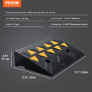 VEVOR Rubber Curb Ramp 2 Pack, 11 cm Rise Height Heavy - Duty 15 tons Load Capacity Threshold Ramps, Driveway Ramps with Stable Grid Structure for Cars, Wheelchairs, Bikes, Motorcycles - RnR Galore