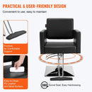 VEVOR Salon Chair, Barber Chair for Hair Stylist, Styling Chair with Heavy Duty Hydraulic Pump, Swivel Hair Salon Chair with Footrest for Beauty Spa Shampoo, Max Load Weight 330 lbs, Black - RnR Galore