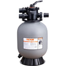 VEVOR Sand Filter, 16 - inch, 406.4mm, Up to 35 GPM Flow Rate, Above Inground Swimming Pool Sand Filter System with 7 - Way Multi - Port Valve, Filter, Backwash, Rinse, Recirculate, Waste, Winter, Closed Functions - RnR Galore