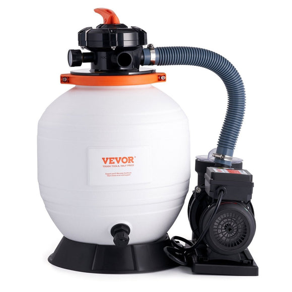 VEVOR Sand Filter Above Ground with 450W Pool Pump 13,000 L/H Flow 6 - Way Valve - RnR Galore