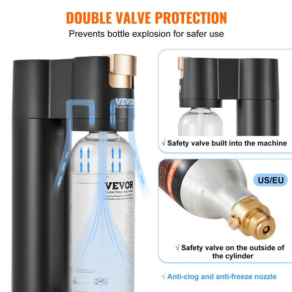 VEVOR Home Soda Maker Kit with CO2 Cylinders & BPA-free Bottle - RnR Galore
