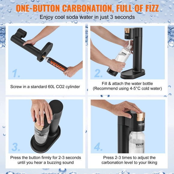 VEVOR Home Soda Maker Kit with CO2 Cylinders & BPA-free Bottle - RnR Galore
