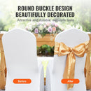 VEVOR Stretch Spandex Chair Sashes Bows, Chair Slipcover and Stretch Chair Sash, Elastic Chair Bands, Fitting Wedding, Holiday, Banquet, Party, Celebration Chair Decoration (50 PCS Gold) - RnR Galore
