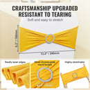VEVOR Stretch Spandex Chair Sashes, Chair Slipcover and Stretch Chair Sash with Round Buckle, Elastic Chair Bands, Fitting Wedding, Holiday, Banquet, Party Chair Decoration (100 PCS Golden Yellow) - RnR Galore