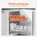 VEVOR Swing Left Blind Corner Cabinet, Pull Out Organizer for 36 inch Width Blind Cabinet, 2 Tier Height Adjustable Swing Tray, Soft Close Kitchen Cloud Blind Organizer, Left Open - RnR Galore