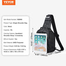 VEVOR Tactical Sling Bag 10L Military Rover Shoulder Sling Backpack Black - RnR Galore