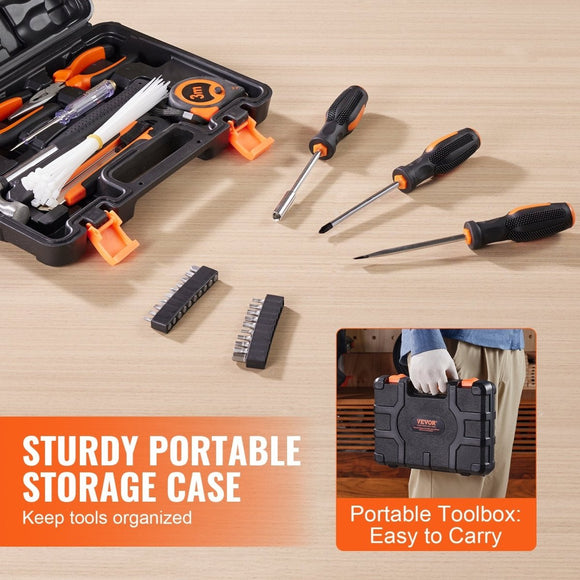 VEVOR Tool Kit 132 Piece General Household Hand Tool Set with Portable Tool Case - RnR Galore