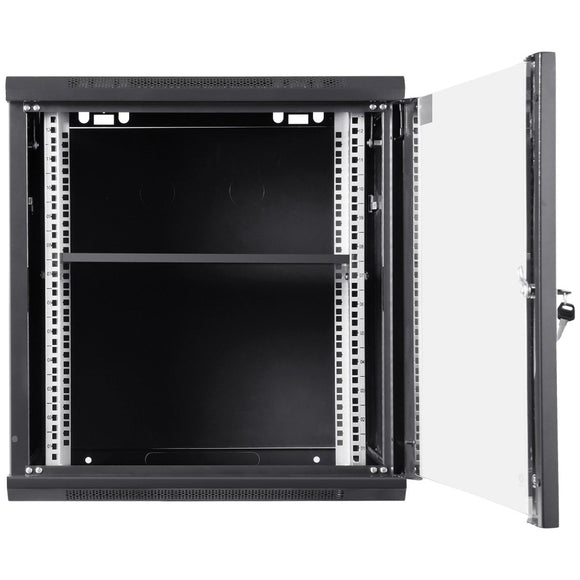VEVOR Wall Mount Server Cabinet, Locking Glass Door, 90.72 kg Load Capacity, for IT & A/V Equipment - RnR Galore