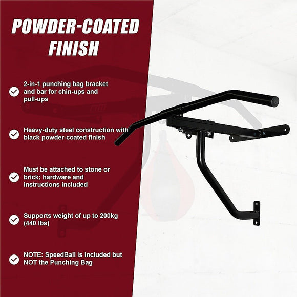 Wall Chin Up Pull Up Bar Punching Bag SpeedBall Station - RnR Galore