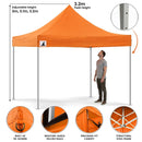 Wallaroo Gazebo Tent Marquee 3x3 PopUp Outdoor - Orange - RnR Galore