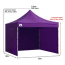 Wallaroo Gazebo Tent Marquee 3x3 PopUp Outdoor Purple - RnR Galore