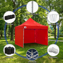 Wallaroo Gazebo Tent Marquee 3x3 PopUp Outdoor Red - RnR Galore