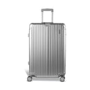 Wanderlite 28" Luggage Trolley Travel Suitcase Set TSA Carry On Lightweight Aluminum Silver - RnR Galore