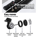 Wanderlite 3pcs Luggage Trolley Travel Suitcase Set TSA Hard Shell Case Strap White - RnR Galore