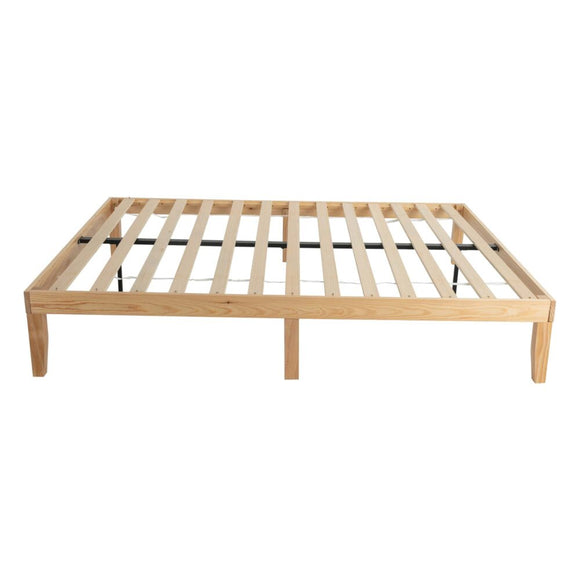 Warm Wooden Natural Bed Base Frame – Double - RnR Galore