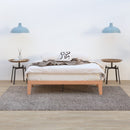 Warm Wooden Natural Bed Base Frame – Double - RnR Galore
