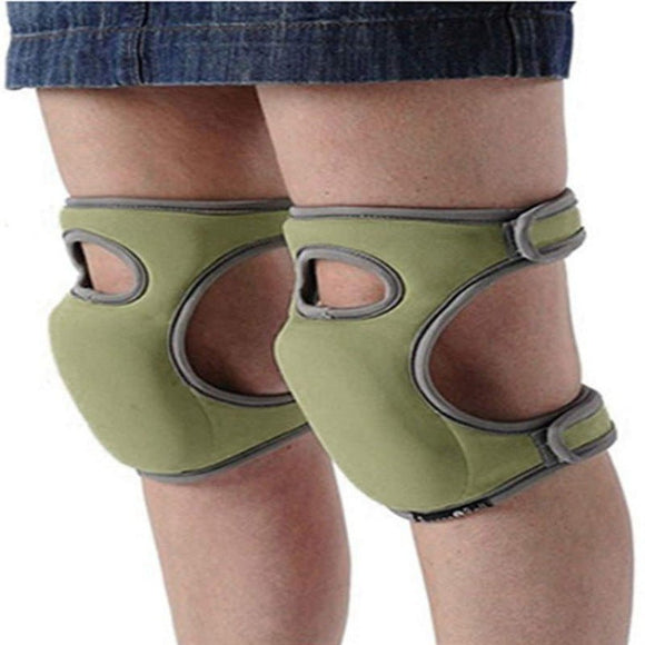 Waterproof Garden Knee Pads High Density EVA Foam Cushion for Weeding & Cleaning Adjustable Neoprene Straps Dark Green 1 Pair - RnR Galore