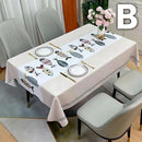 Waterproof Oilproof Washable Heat - Resistant PVC Tablecloth - 5 Patterns & Sizes for Home, Restaurant & Picnic Dining（B,200*138） - RnR Galore