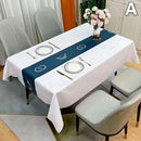 Waterproof Oilproof Washable Heat - Resistant PVC Tablecloth - 5 Patterns & Sizes for Home, Restaurant & Picnic Dining（D,220*138） - RnR Galore