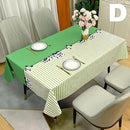 Waterproof Oilproof Washable Heat - Resistant PVC Tablecloth - 5 Patterns & Sizes for Home, Restaurant & Picnic Dining（E,220*138） - RnR Galore