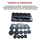 Weight Set Barbell Dumbell Dumb Bell Gym 50kg Plate - RnR Galore