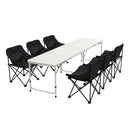 Weisshorn 7pc Camping Table Chair Set Outdoor Folding Aluminium Portable Picnic - RnR Galore