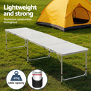 Weisshorn 7pc Camping Table Chair Set Outdoor Folding Aluminium Portable Picnic - RnR Galore