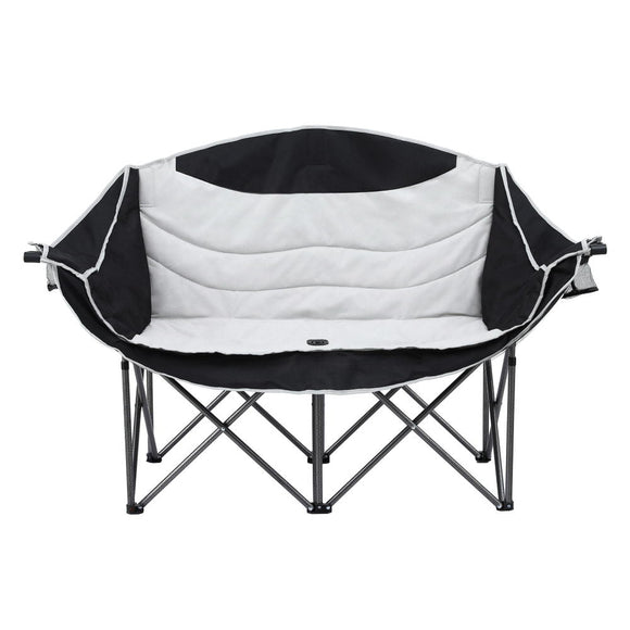 Weisshorn Camping Chair Double Folding Moon Chair Portable Seat 240KG - RnR Galore