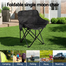 Weisshorn Folding Camping Moon Chair Portable Seat Weight Capacity 120KG Black - RnR Galore