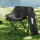 Weisshorn Folding Camping Moon Chair Portable Seat Weight Capacity 120KG Black - RnR Galore
