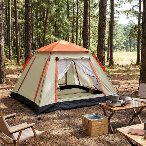 Weisshorn Pop Up Camping Tent 3 - 4 Person Automatic Tent Instant Setup Waterproof - RnR Galore