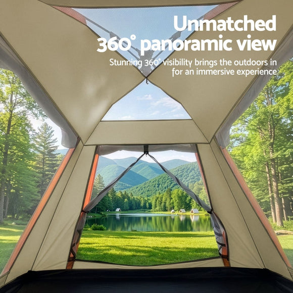 Weisshorn Pop Up Camping Tent 3 - 4 Person Automatic Tent Instant Setup Waterproof - RnR Galore