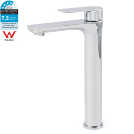 WELS Bathroom Chrome Round Tall Basin Mixer Vanity Faucet Laundry Counter Tap - RnR Galore