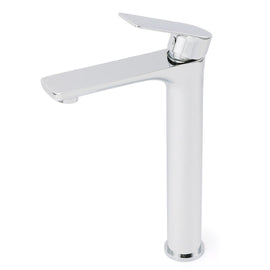 WELS Bathroom Chrome Round Tall Basin Mixer Vanity Faucet Laundry Counter Tap - RnR Galore