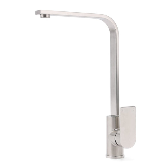 WELS Brushed Nickel Square Kitchen Sink Laundry Mixer 360º Swivel Faucet Tapware - RnR Galore