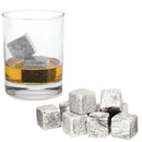 Whiskey Stones Ice Melts - 9 Reusable Natural Marble Chilling Scotch Rocks Cubes - RnR Galore