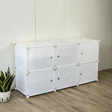 White Cube DIY Shoe Cabinet Rack Storage Portable Stackable Organiser Stand - RnR Galore