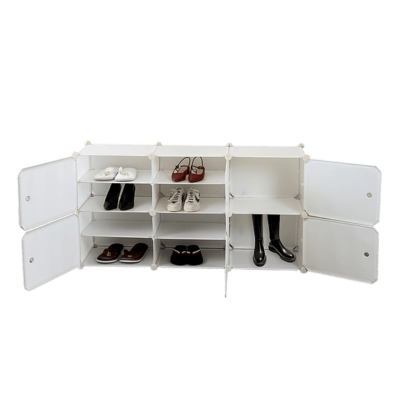 White Cube DIY Shoe Cabinet Rack Storage Portable Stackable Organiser Stand - RnR Galore