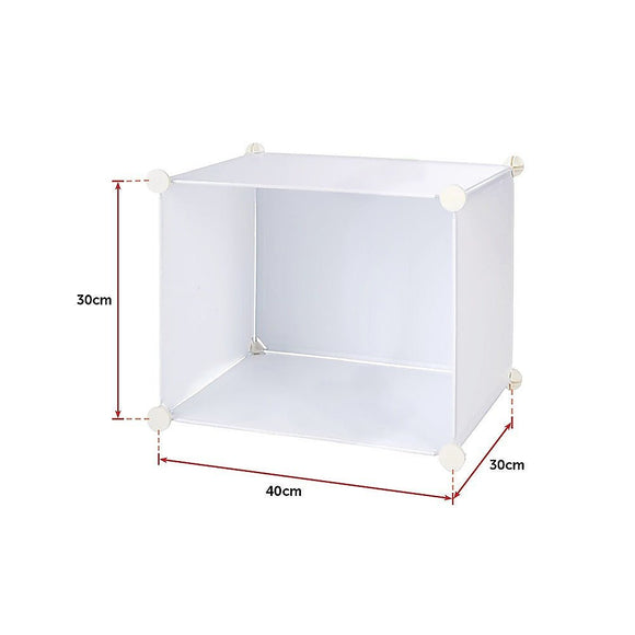 White Cube DIY Shoe Cabinet Rack Storage Portable Stackable Organiser Stand - RnR Galore