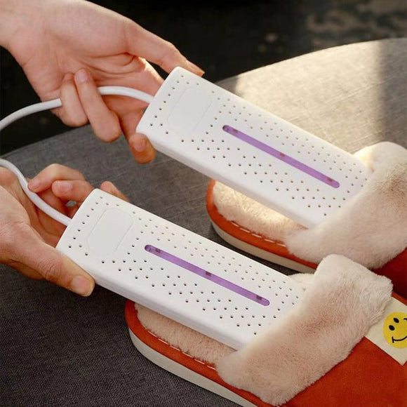 White Portable USB Shoe Dryer & Deodorizer - Constant Temperature Electric Boot Warmer with UV Sanitizer - RnR Galore