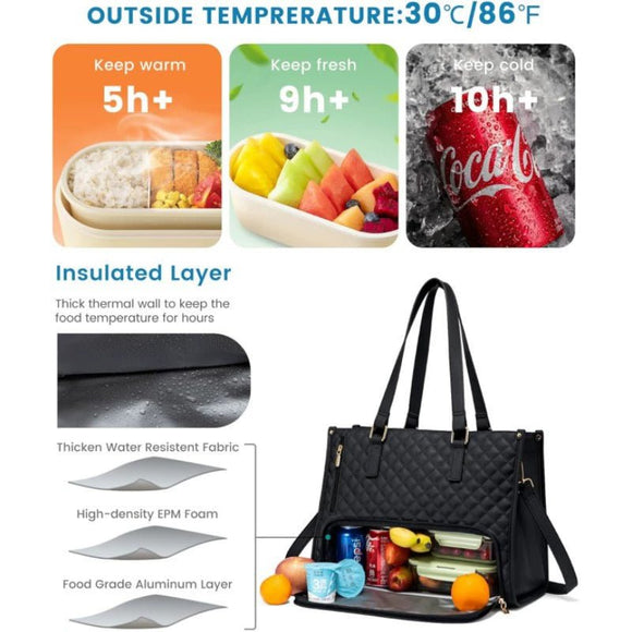 Wine red Insulated Lunch Bag and Laptop Cooler - Perfect for Keeping Food Fresh - RnR Galore