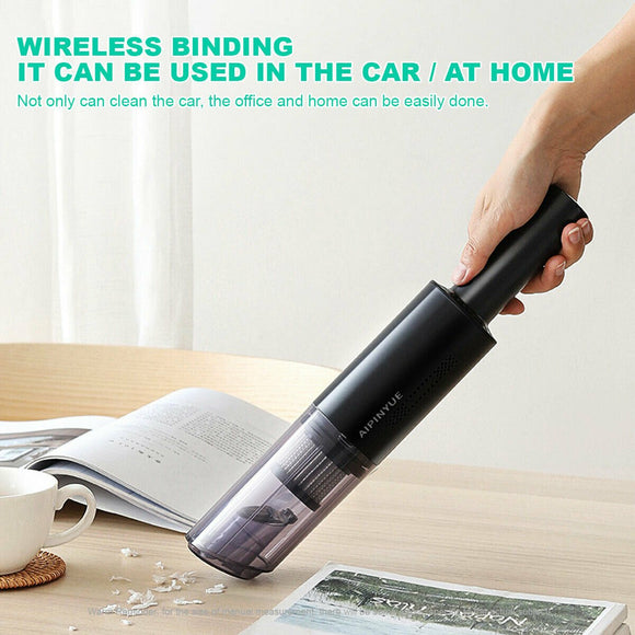 Wireless Charge 6000Pa Suction Powerful Portable Car Vacuum Cleaner Home Duster(White) - RnR Galore