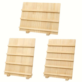 Wooden Earrings Display Rack Multi Tier Jewelry Stand Organizer Earrings Holder - 5 - Tier - RnR Galore