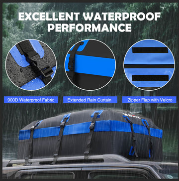 X - BULL Car Roof Cargo Bag Rooftop Cargo Carrier 100% Waterproof Top Luggage Bag for All Vehicles - RnR Galore